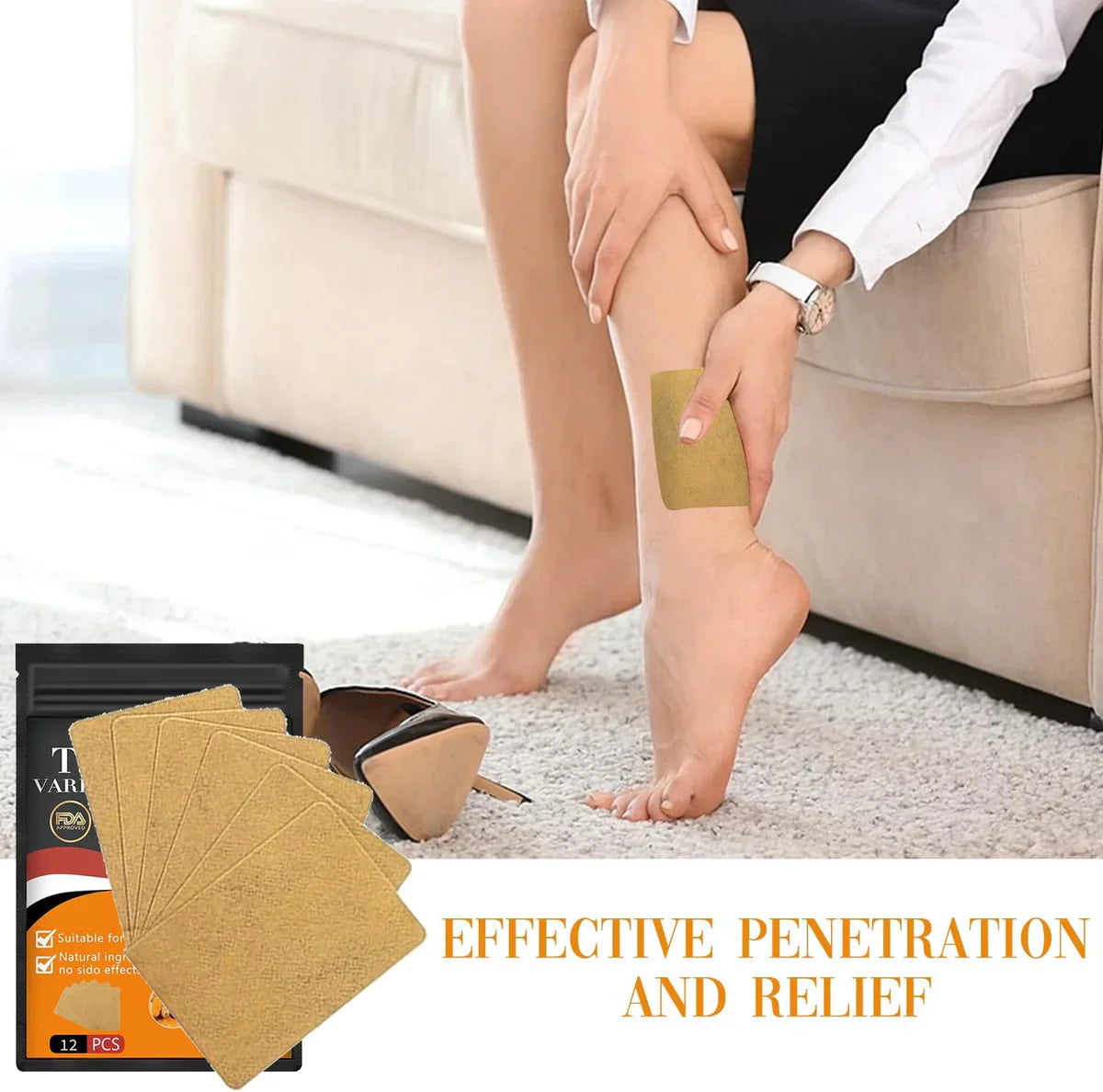 Varicose Vein Patches - Instant Relief  (Pack of 10🔥)
